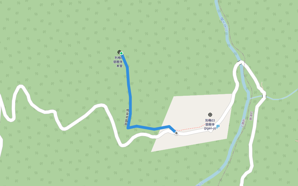 慈眼寺参道 walking route map in Kamikatsu