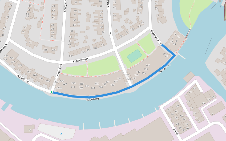 Waterborg walking route map in Medemblik