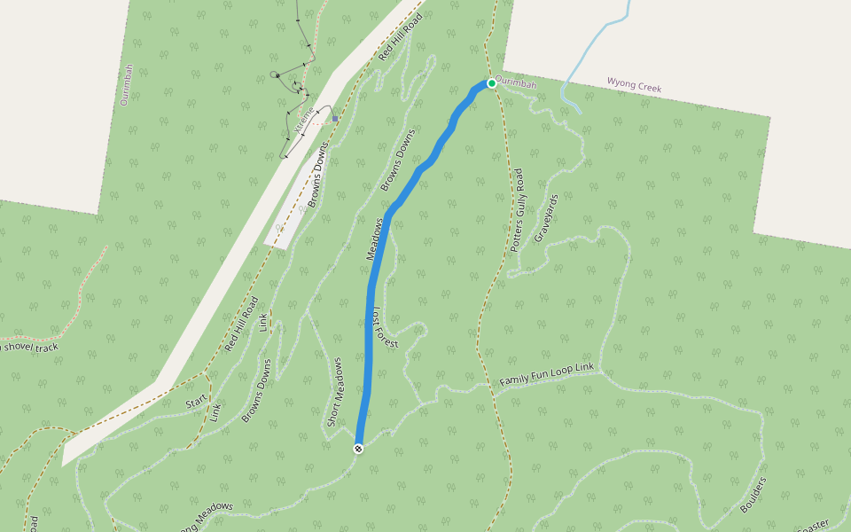 Meadows walking route map in Wyong Creek