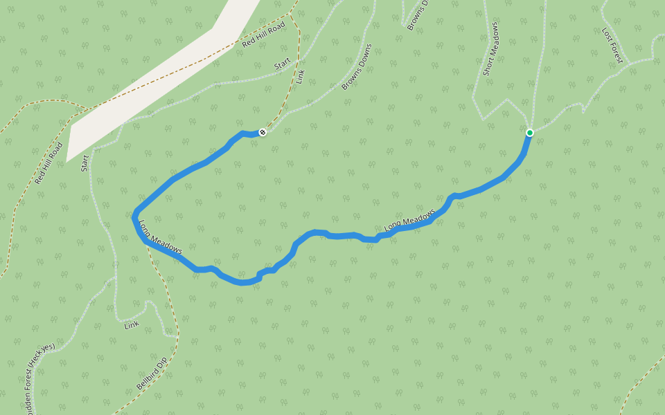 Long Meadows walking route map in Wyong Creek