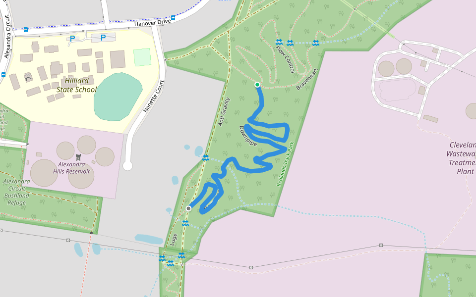 Downpipe walking route map in Alexandra Hills