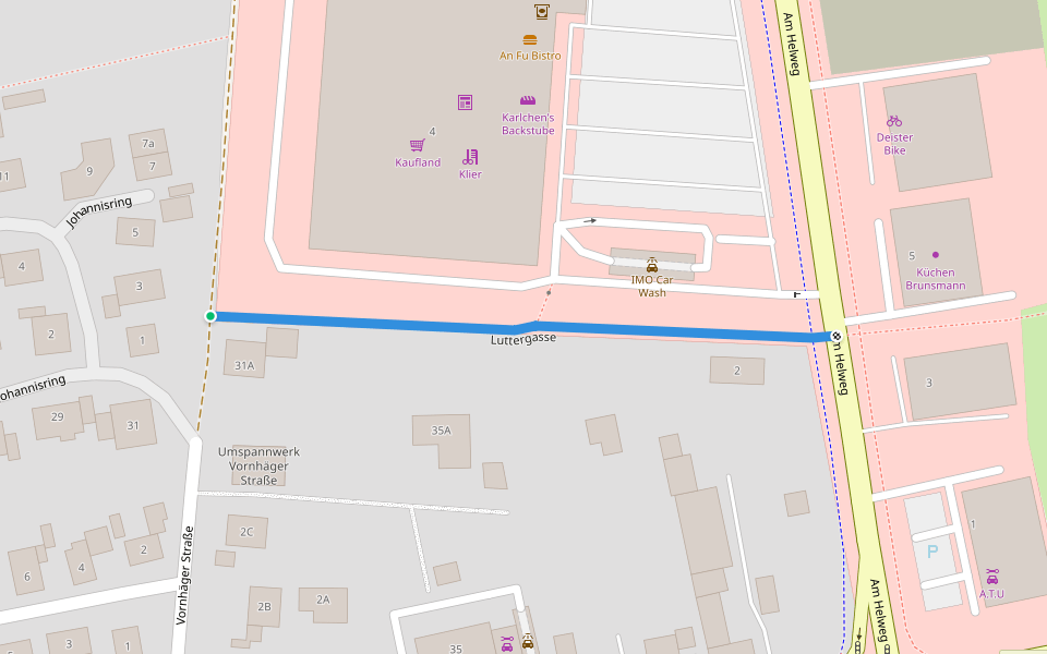 Luttergasse walking route map in Stadthagen