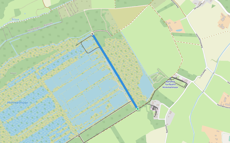 Nulldamm walking route map in Quickborn