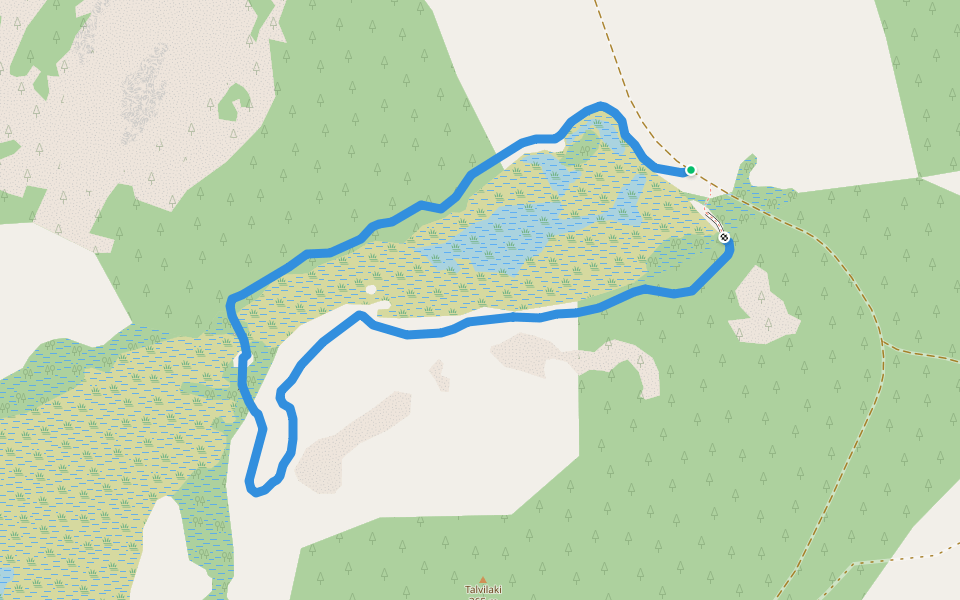 Luontopolku walking route map in Luosu
