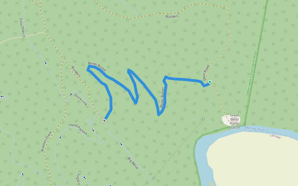 Boiler Buster walking route map in Latrobe