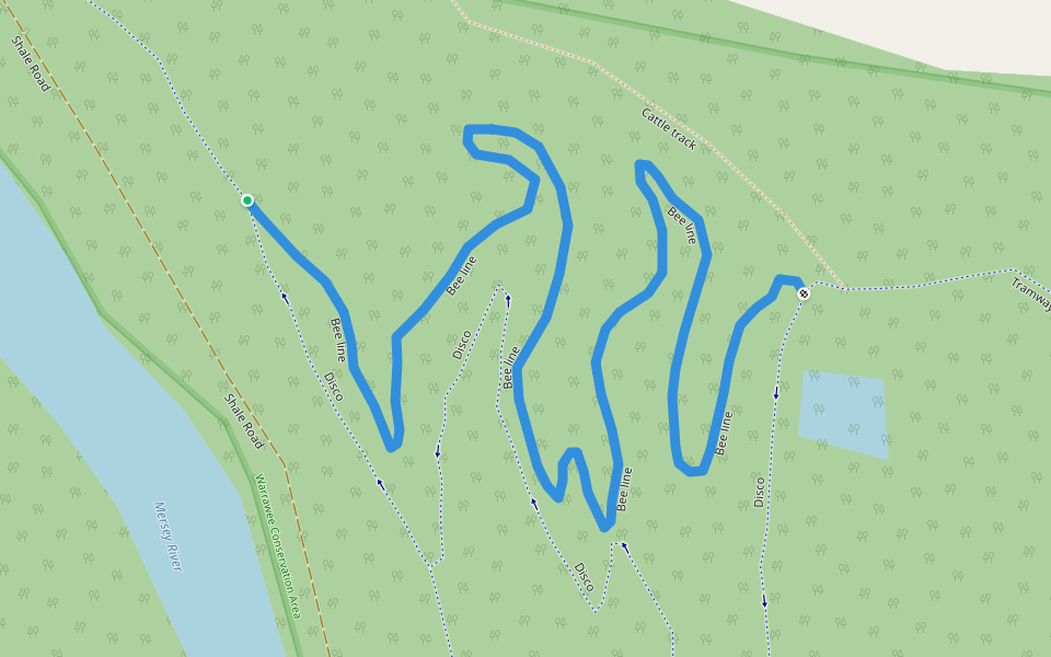 Bee Line walking route map in Latrobe