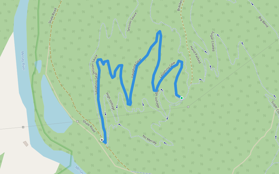 Laughing Gear walking route map in Latrobe