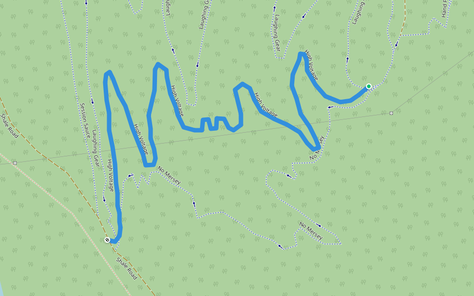 High Voltage walking route map in Latrobe