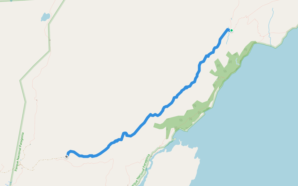 Sendero 5: Los Huemules walking route map in El Hungaro