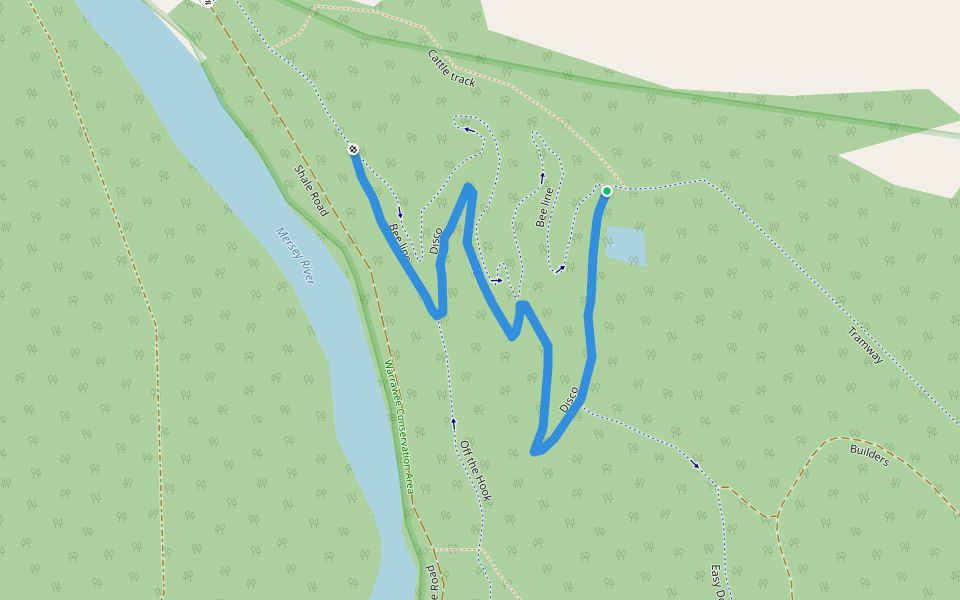 Disco walking route map in Latrobe