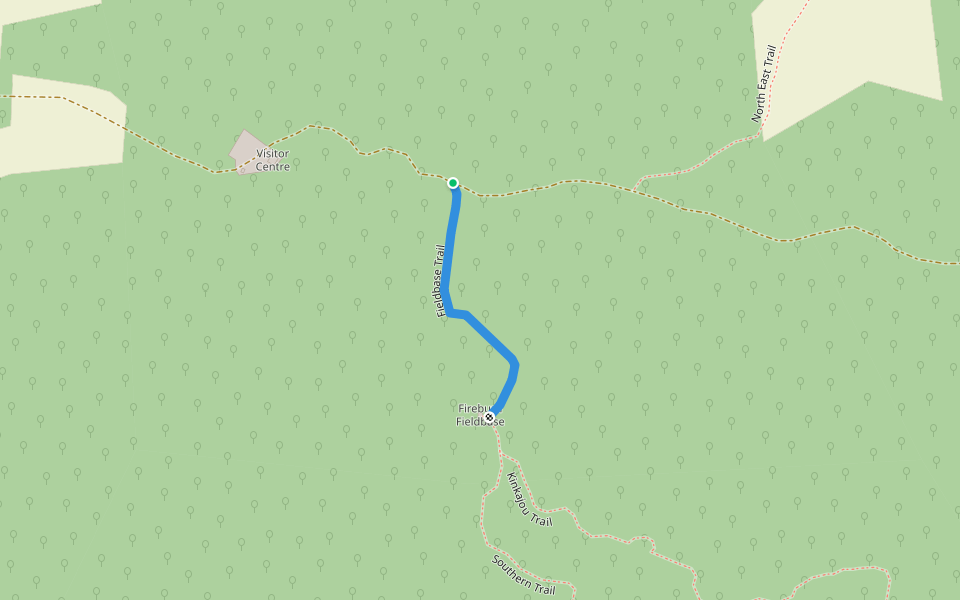 Fieldbase Trail walking route map in Shipstern