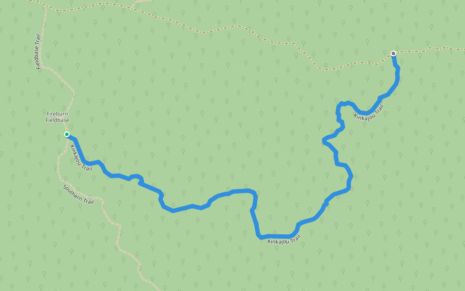 Kinkajou Trail walking route map in Shipstern