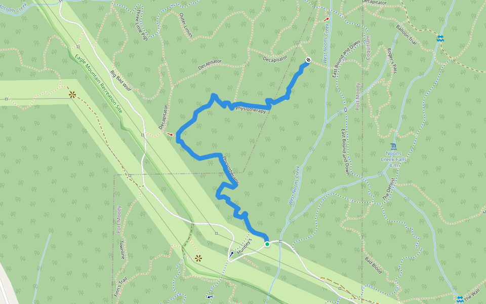Physiotherapy walking route map in Anmore