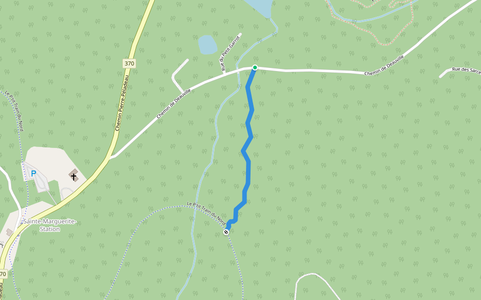 Oxford/Cambridge-PTDN walking route map in Sainte-Adèle