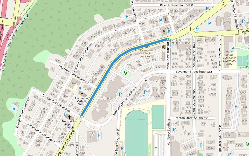 Martin Luther King Junior Avenue Southeast Walking And Running Trail