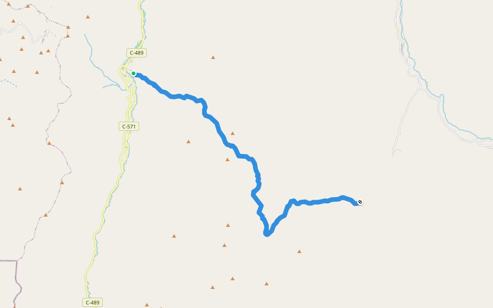 Sendero de Chile walking route map in Copiapó