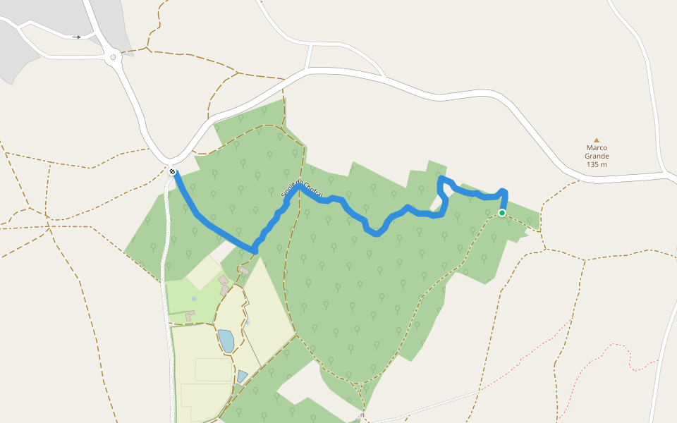 Single do Chofral walking route map in A dos Cunhados