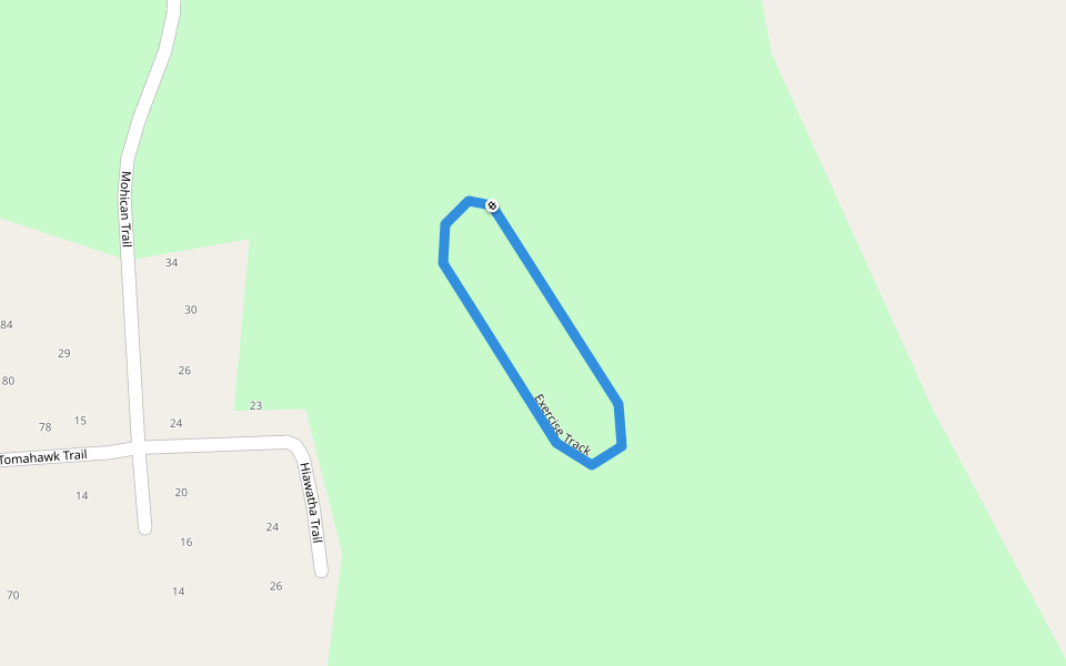 Exercise Track walking route map in Smallwood