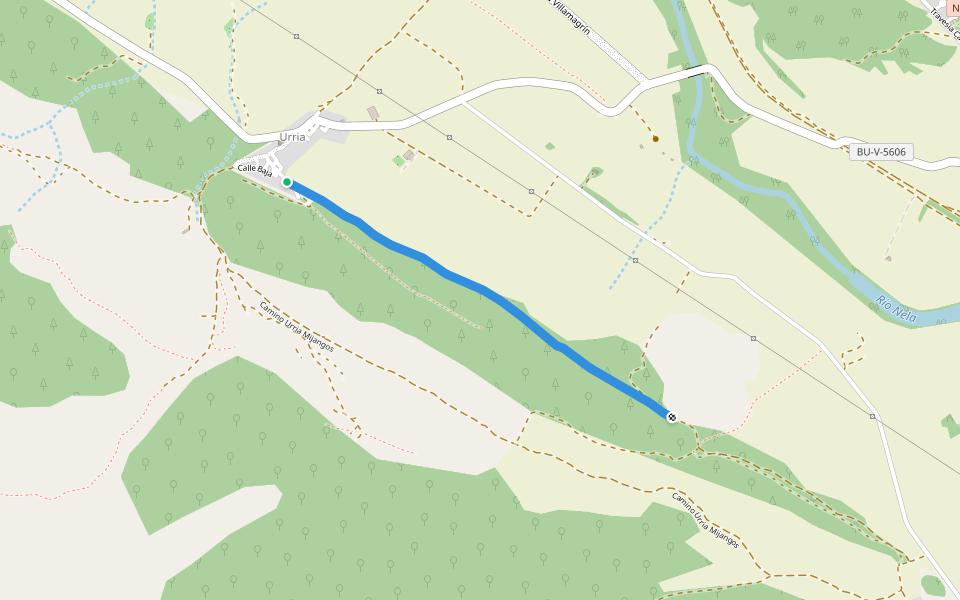Sendero Urria - Mijangos walking route map in Urria