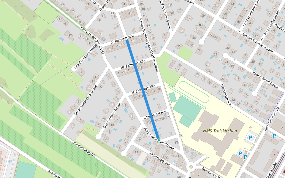 Bruno Jungfer-Gasse walking route map in Traiskirchen