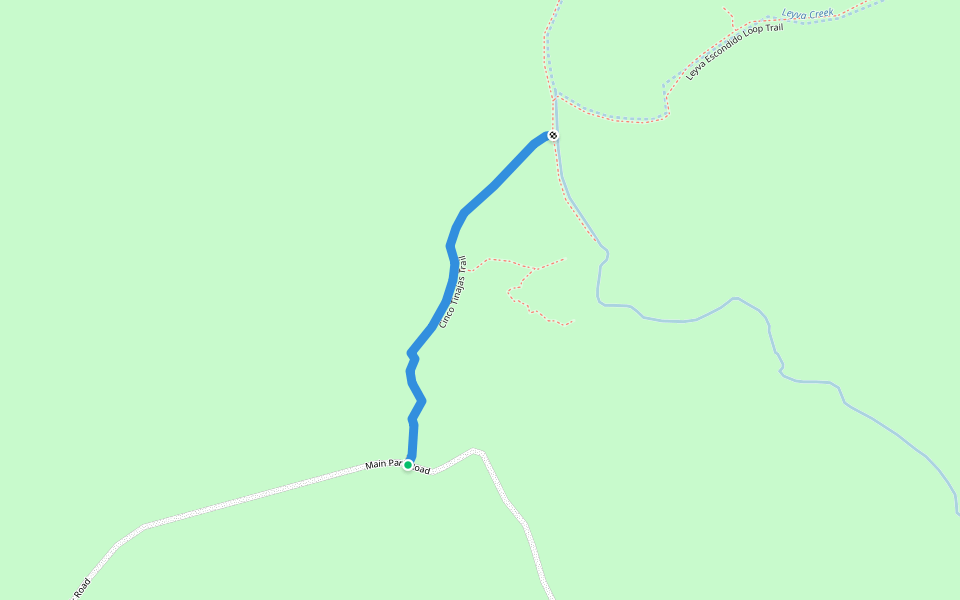 Cinco Tinajas Trail walking route map in Redford