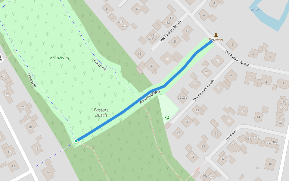 Kreuzweg/Weg walking route map in Ahaus