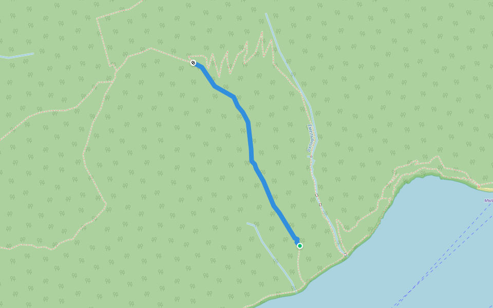 По хребтам walking route map in Listvyanka