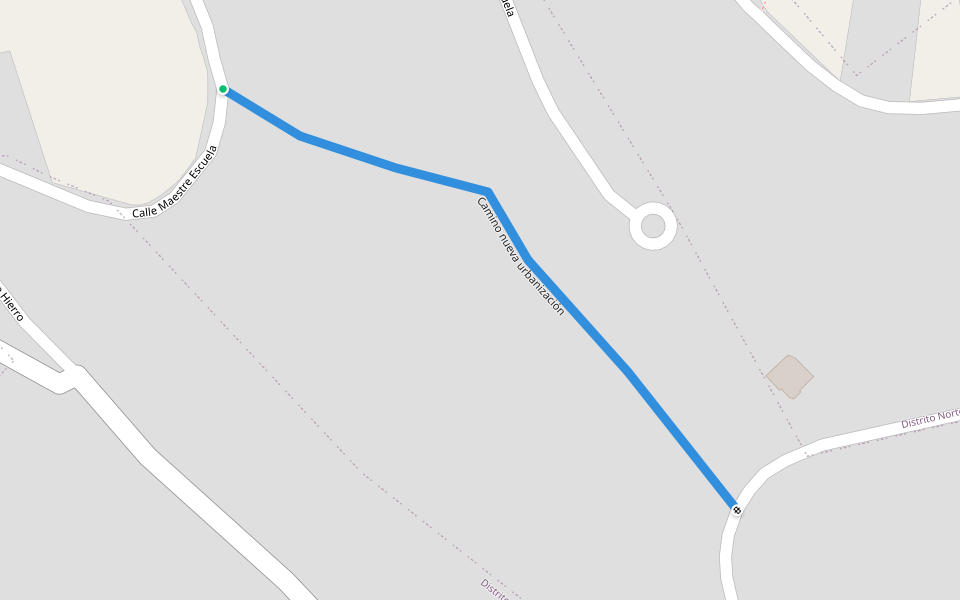 Camino nueva urbanización