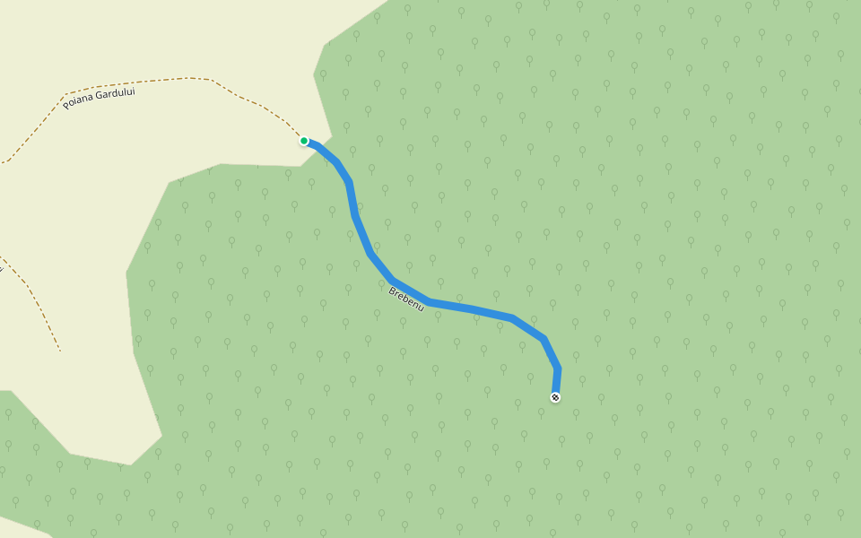 Brebenu walking route map in Ludeștii de Jos