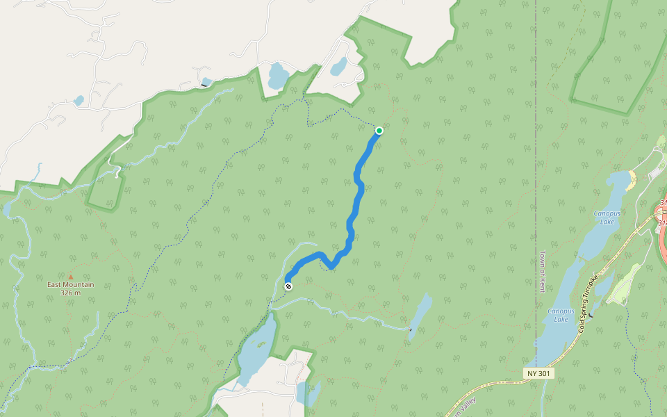 Clove Creek Trail walking route map in Cold Spring