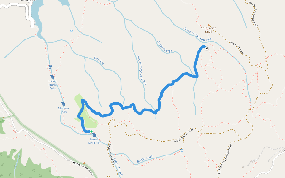 High Marsh Trail walking route map in Stinson Beach