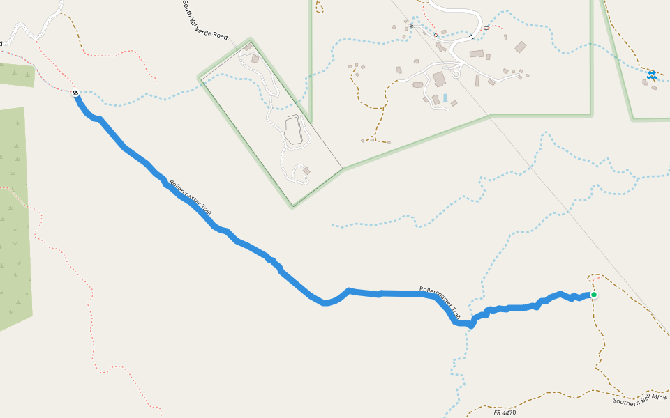 Rollercoaster Trail walking route map in Oracle