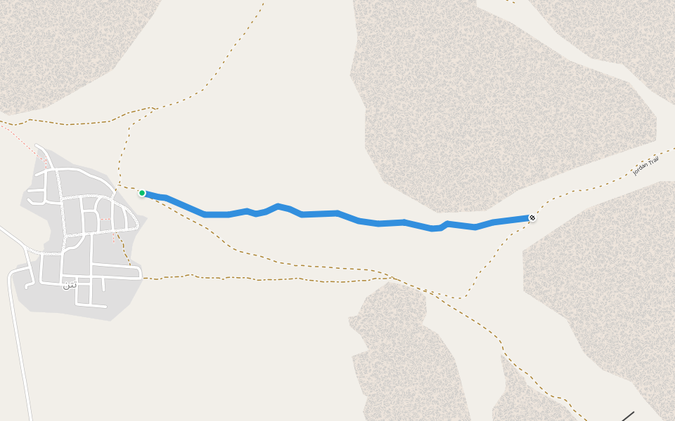 Jordan Trail walking route map in Aqaba