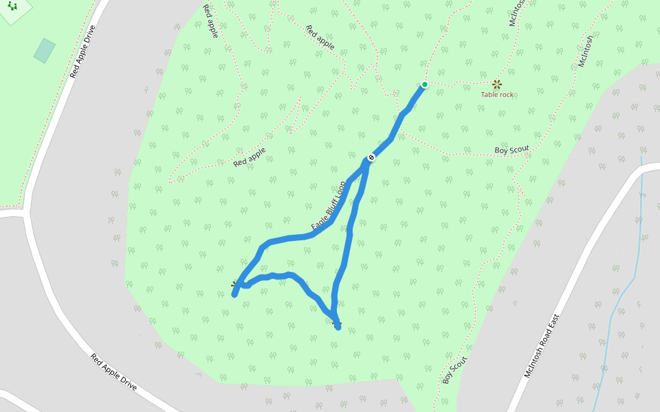 Eagle Bluff Loop walking route map in La Crescent