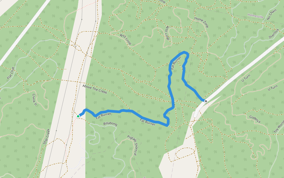 Fat Burner walking route map in Holmesville