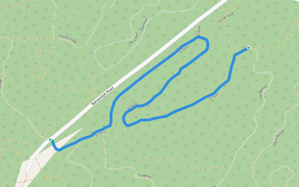 U Turn walking route map in Barnsley