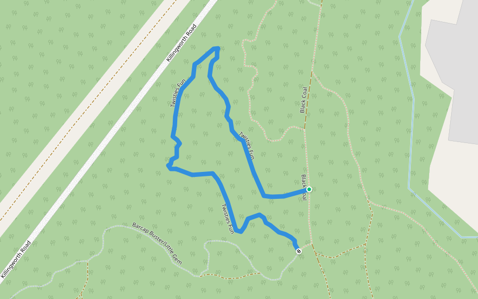 Twisties Fun walking route map in Holmesville