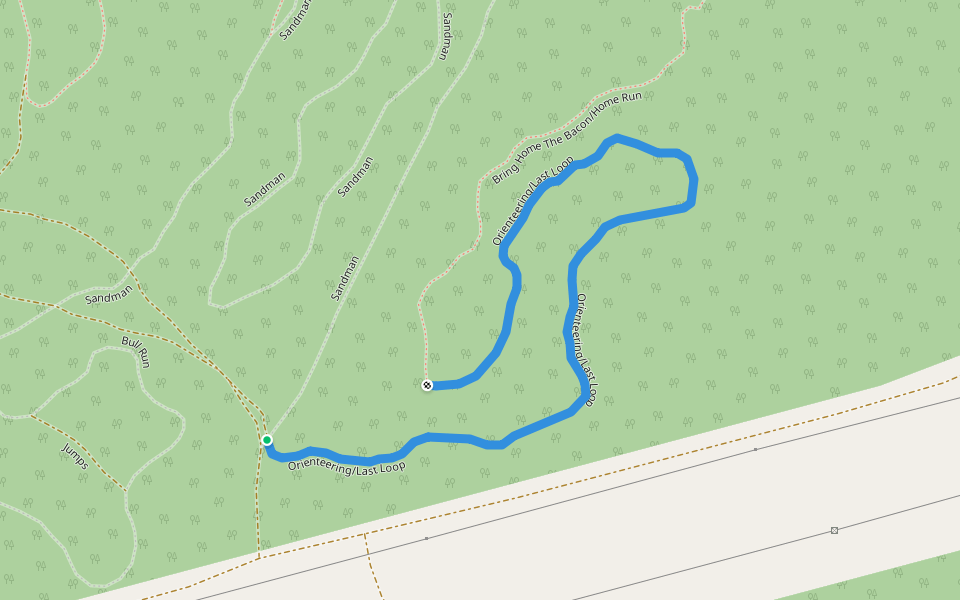 Orienteering/Last Loop walking route map in Barnsley
