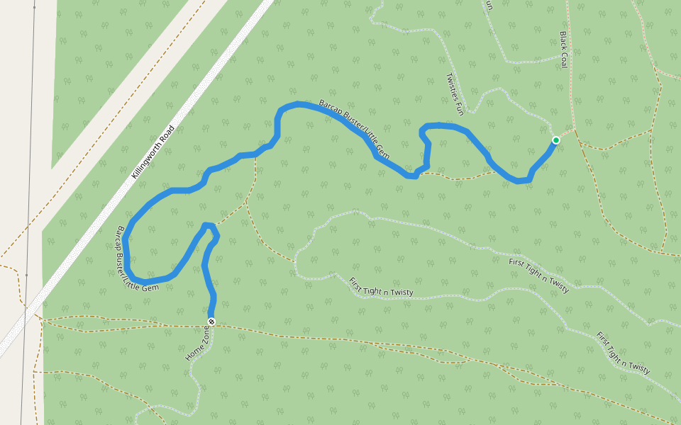 Barcap Buster/Little Gem walking route map in Holmesville