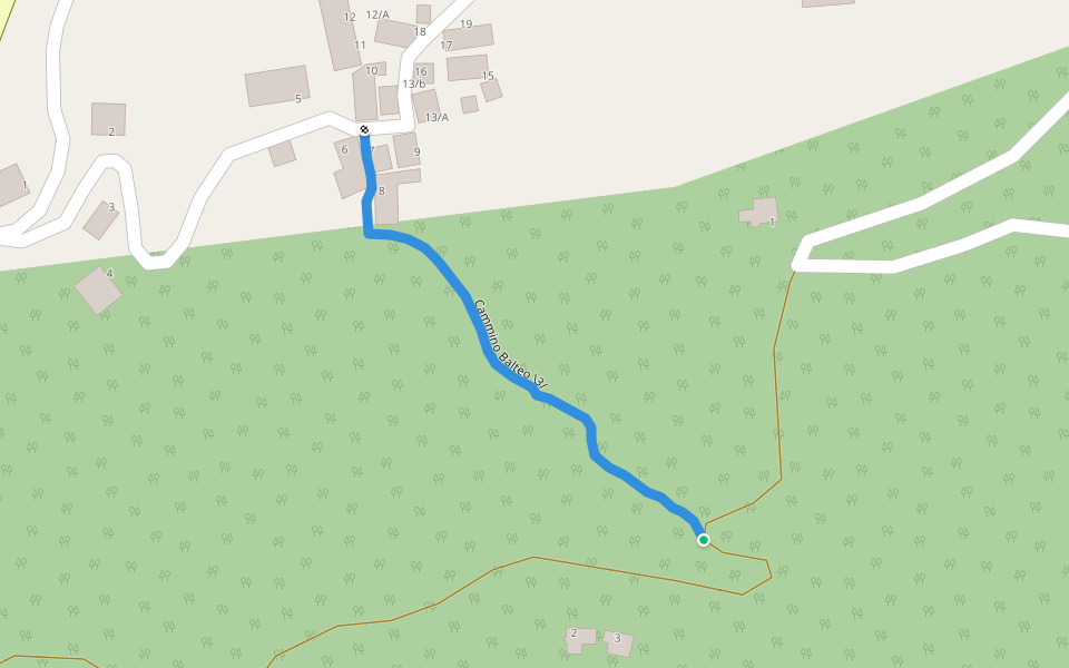 Cammino Balteo \3/ walking route map in Grand Pollein