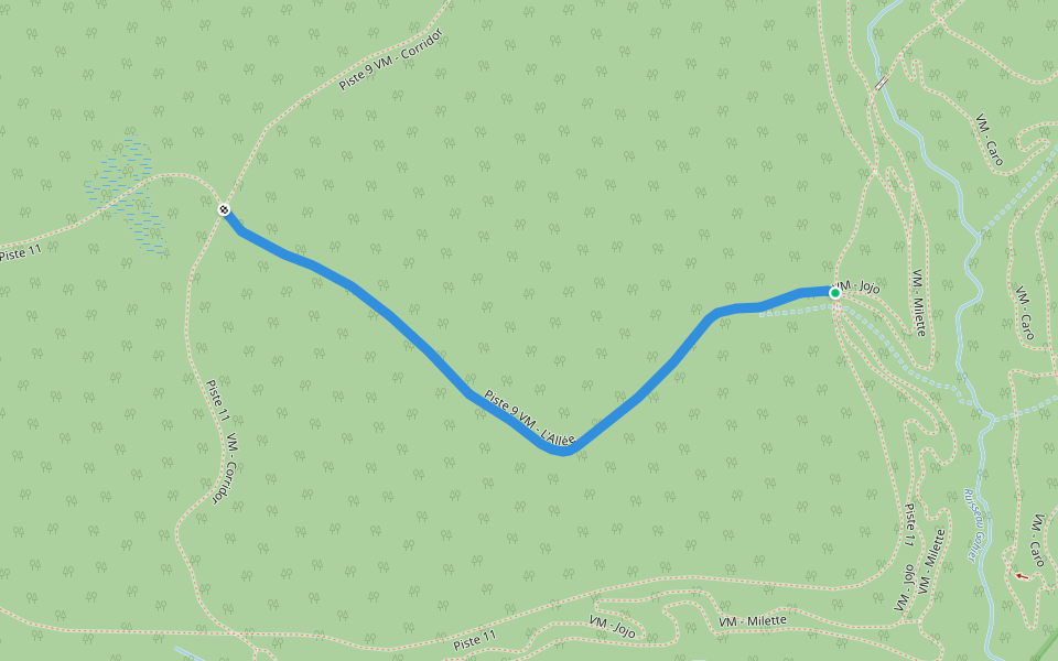Piste 9 VM - L'Allée walking route map in Mirabel