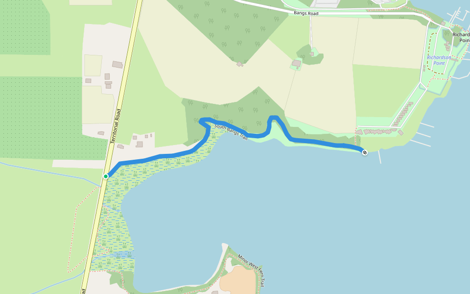 South Bangs Trail walking route map in Junction City