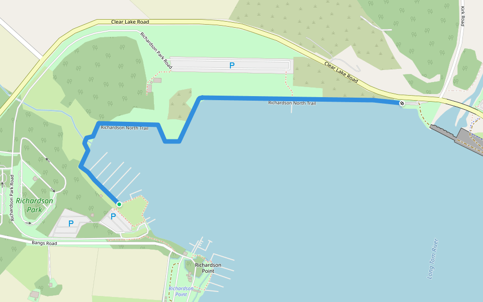 Richardson North Trail walking route map in Junction City