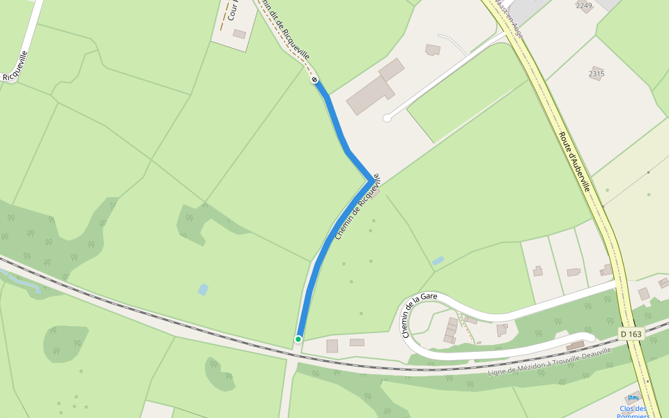 Chemin de Ricqueville walking route map in Gonneville-sur-Mer