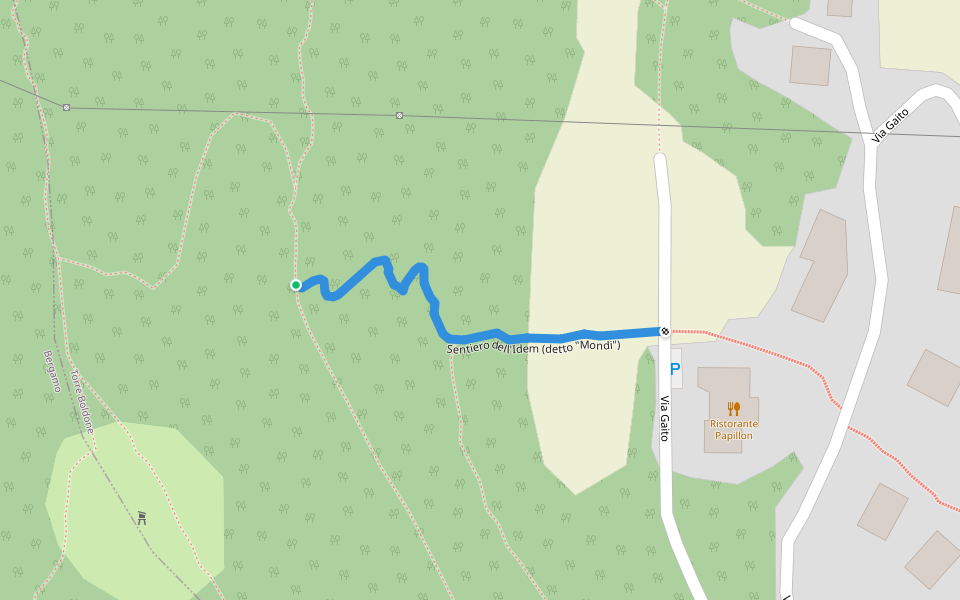 Sentiero dell'Idem (detto "Mondi") walking route map in Torre Boldone