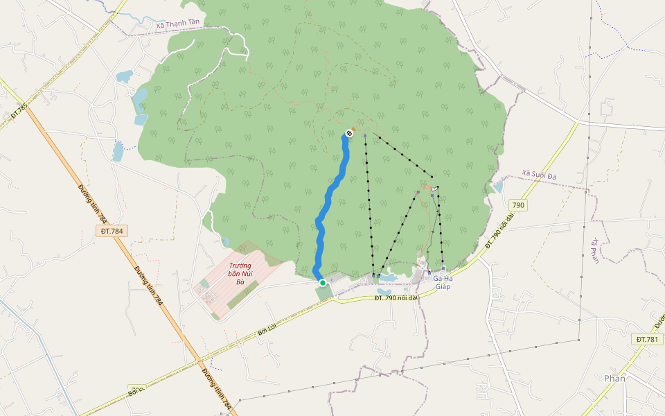 Đường cột điện walking route map in Thành phố Tây Ninh