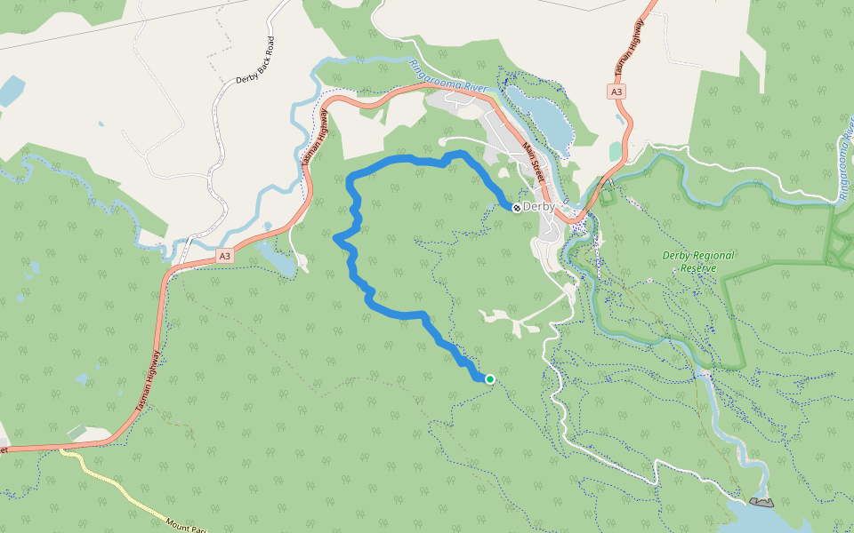Lower Kingswall walking route map in Derby