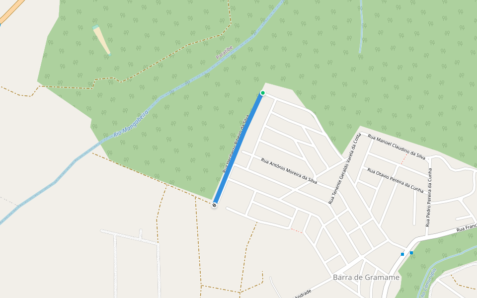Rua Heriberto Ribeiro da Silva walking route map in João Pessoa