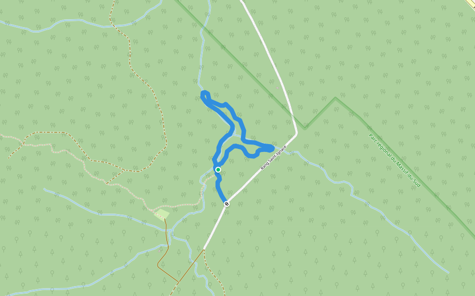 Sentier des Portes-de-l'Enfer walking route map in Saint-Philémon