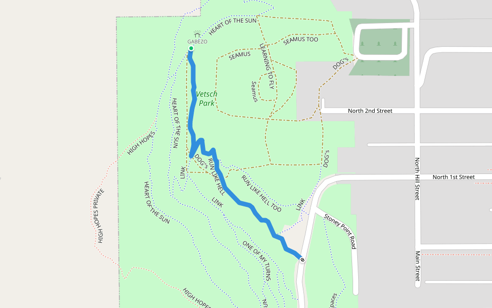 RUN LIKE HELL walking route map in La Crescent